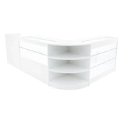 Set Banconi Bianco Theia LED K1200 C1200 LM60 TB60 con Serratura e Vetrina