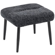 Sgabello con cuscino imbottito in tessuto chenille ¨C zephmum ¨C 45x41x38 cm, grigio scuro