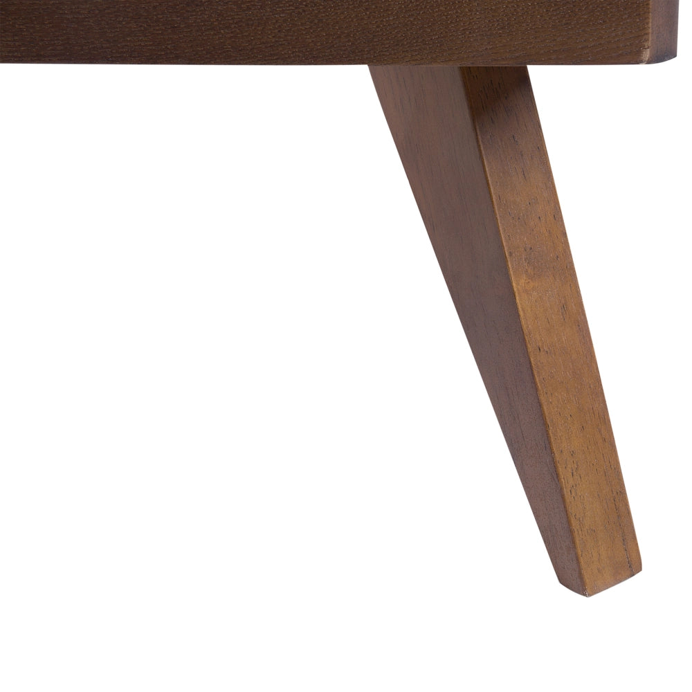 Letto 160 x 200 cm in frassino scuro con testiera imbottita in MDF e rete a doghe