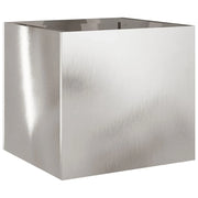 Vassoio per fioriera aiuola rialzata piante fiori terrazza giardino argento 32 x 30 x 29 cm acciaio inossidabile argento 02_0038065