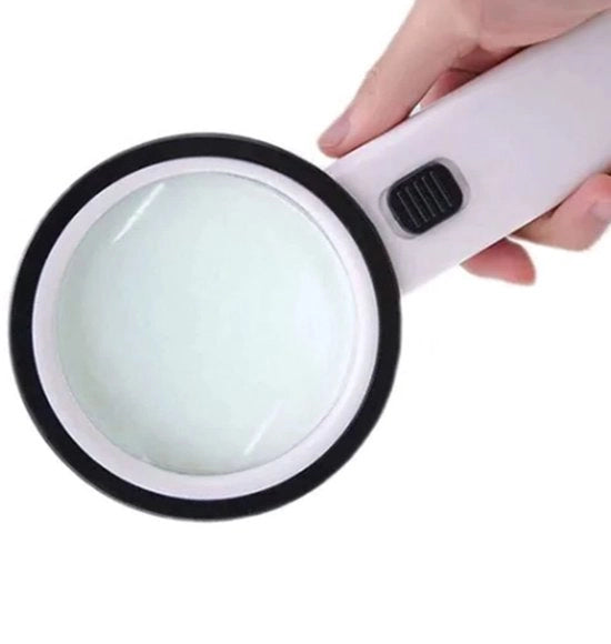 Vergrootglas ottico a doppia lente 10X con luce LED e obiettivo 90 mm per gioielli