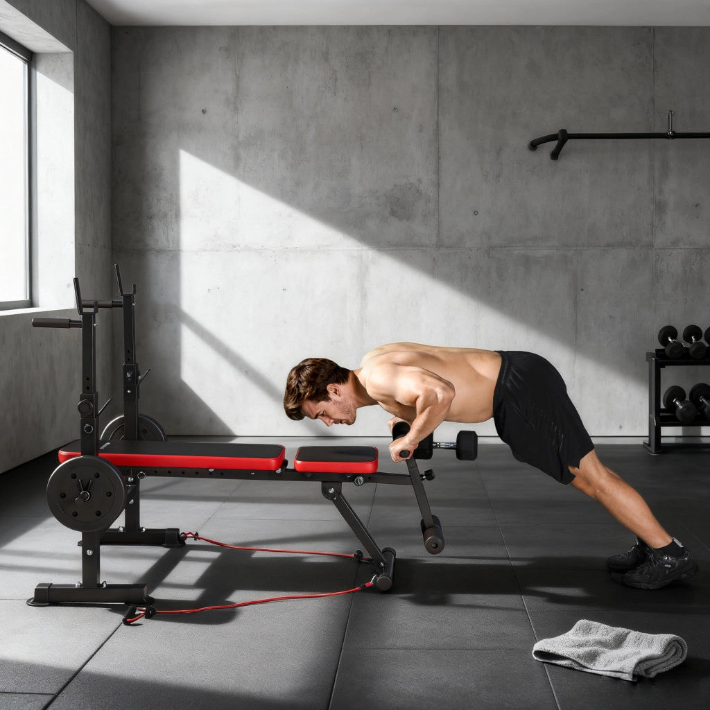 Banca multifunzione per allenamento ¨C Zephmum ¨C 147x109x122cm nero