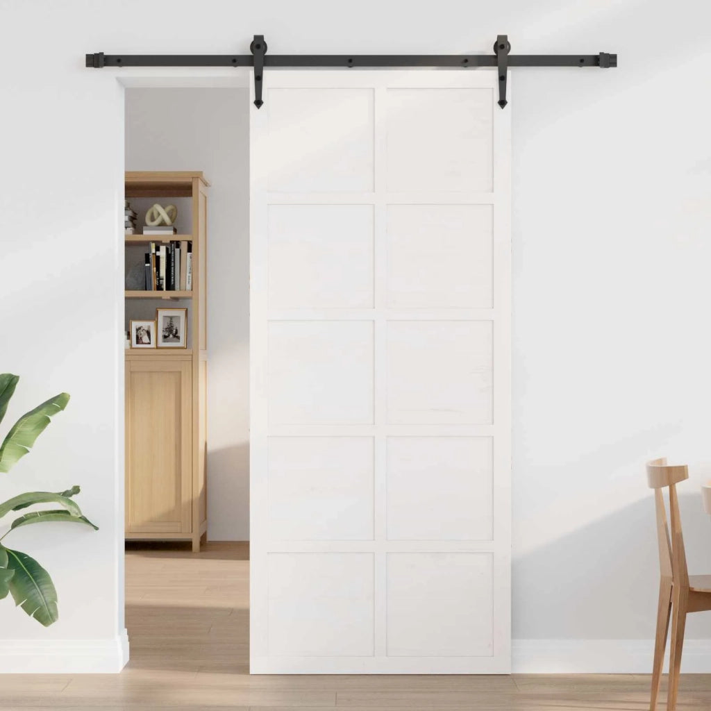 Porta del fienile Bianco 80 x 2,5 x 208 cm