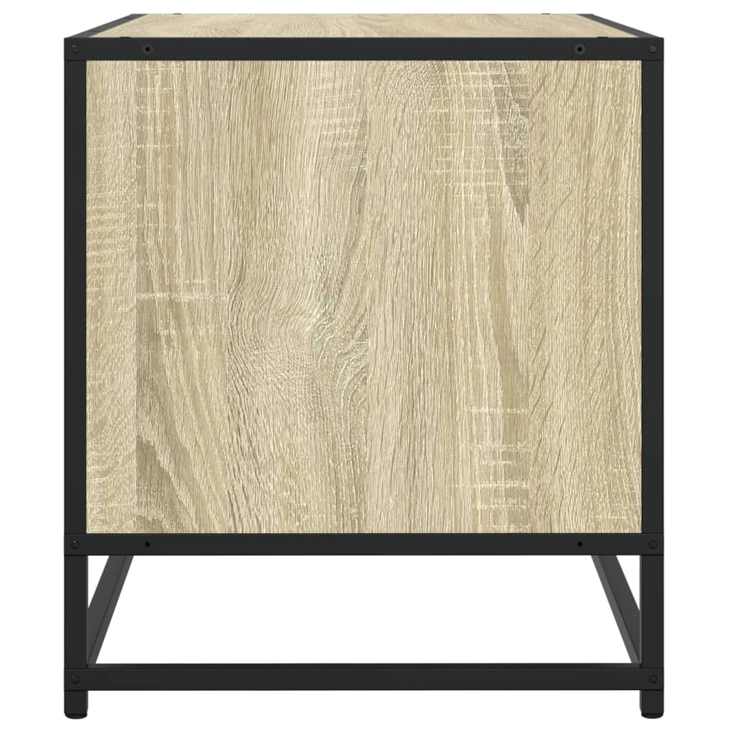 Mobile TV multimediale mensola TV credenza mobile TV sala da pranzo soggiorno camera da letto rovere Sonoma 120,5 x 40 x 46 cm legno ingegnerizzato e metallo marrone 02_0027469