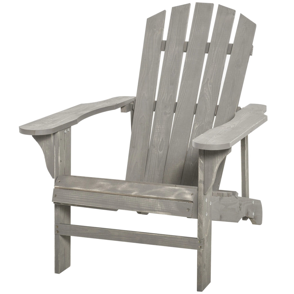 Sedia da giardino Adirondack ¨C zephmum ¨C grigio chiaro 78x89x88 cm