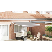 Tenda retrattile-Tenda parasole per balcone Grigio chiaro 350 x 250 cm 740251