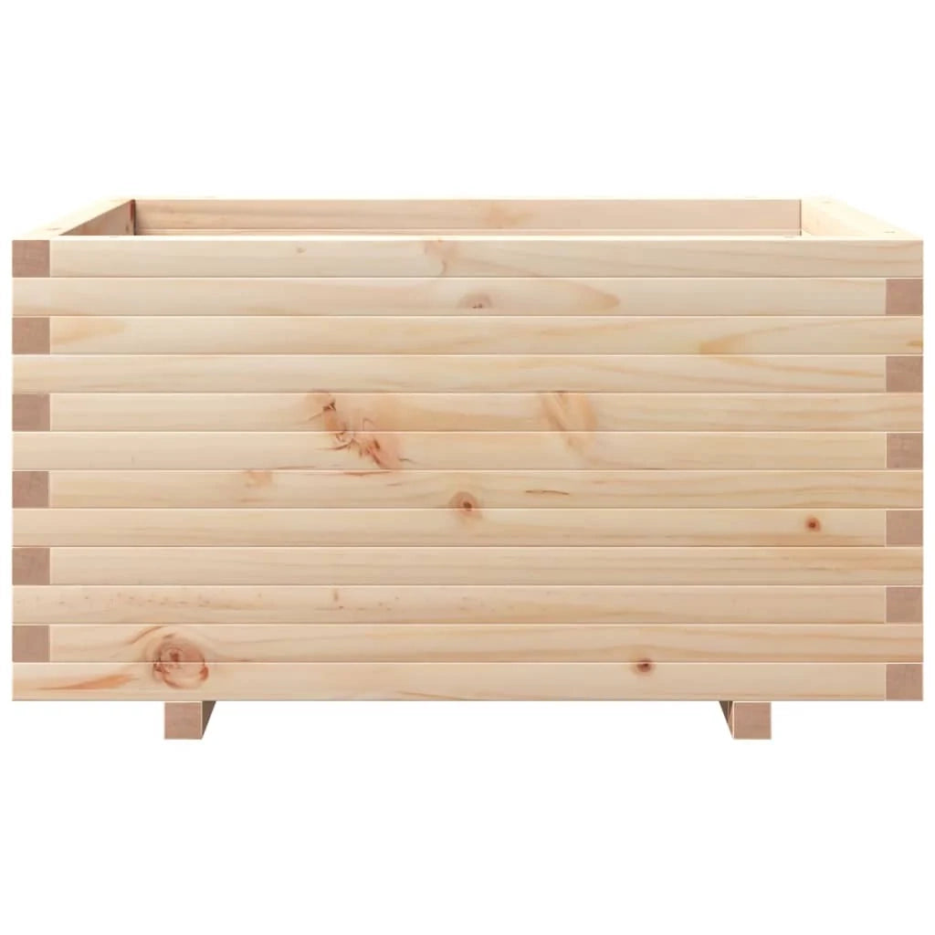 Fioriera rialzata per piante fiori patio giardino 90 x 60 x 49,5 cm legno di pino massiccio marrone 02_0038026