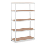 Scaffalatura per carichi pesanti 120 x 50 x 197 cm portata 5 x 150 kg robusto scaffale portautensili per garage/officina grigio 14_0005174