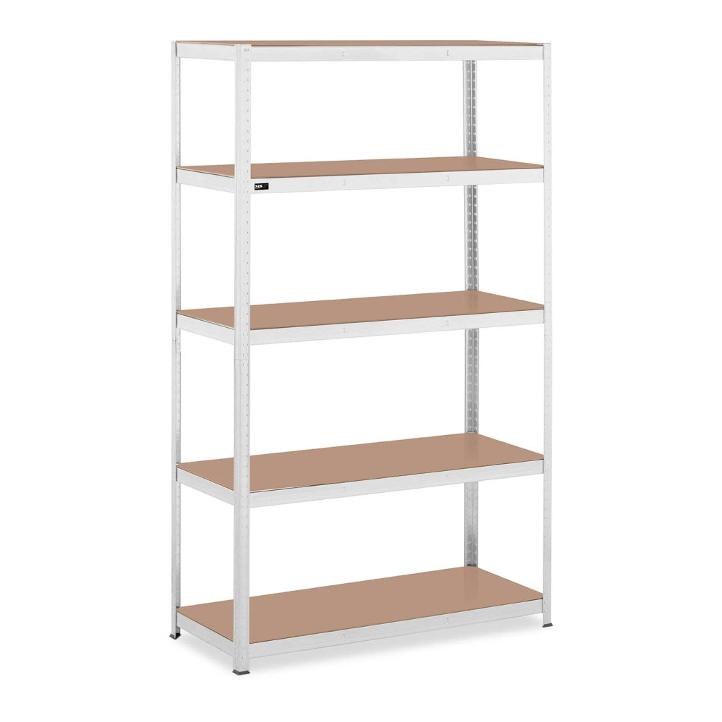 Scaffalatura per carichi pesanti 120 x 50 x 197 cm portata 5 x 150 kg robusto scaffale portautensili per garage/officina grigio 14_0005174