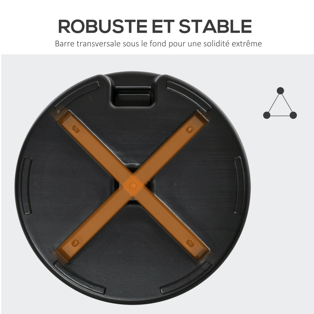 Pied de parasol ¨C zephmum ¨C nero, acciaio, per mat ? 38 e 48 mm