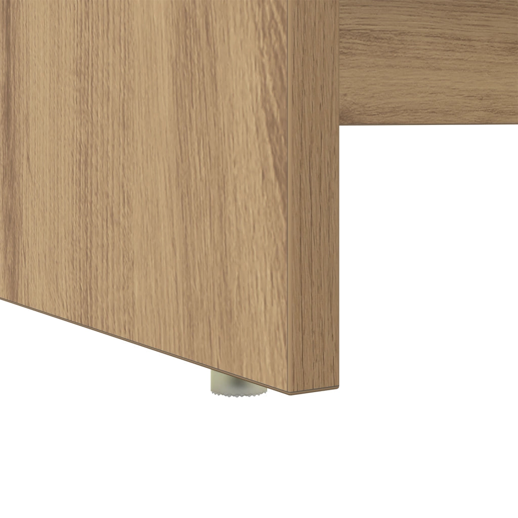 Scrivania con spazio di archiviazione in rovere artigianale 120.5x44x88.5 cm Legno ingegnerizzato