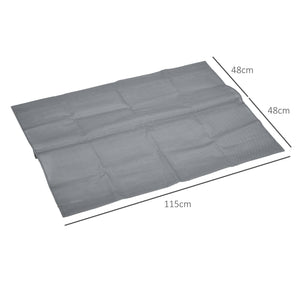 Coprisedile per Dondolo da Giardino 115x48x48cm in Tessuto a Rete Grigio Chiaro