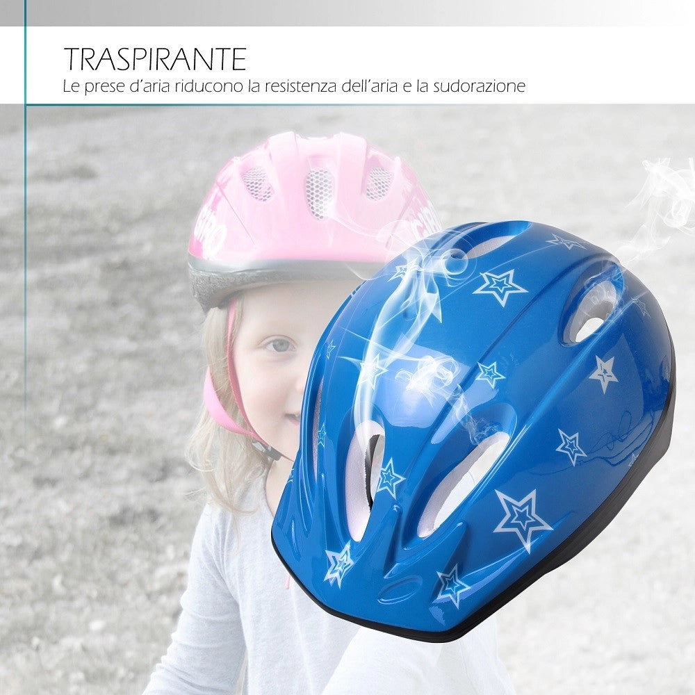 Trade Shop - Casco Da Bambino Per Bici Bicicletta Con Chiusura Regolabile Vari Colori Xc-1691 -