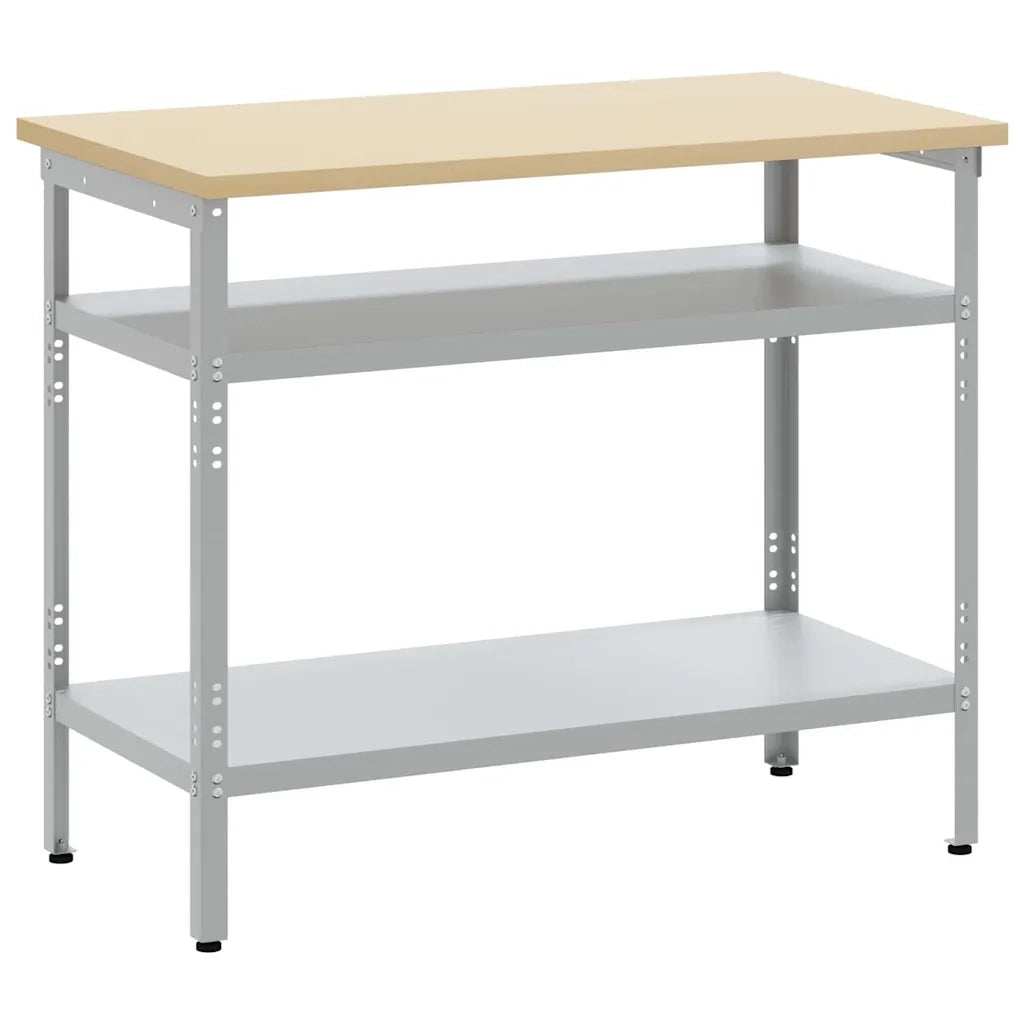 Piano di lavoro con lo scaffale Grigio 100 x 55 x 85 cm 4103457