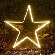 STELLA LUMINOSA LUCI DI NATALE NATALIZIE DA ESTERNO TUBO LED CALDA A PICCHETTO 50 CM