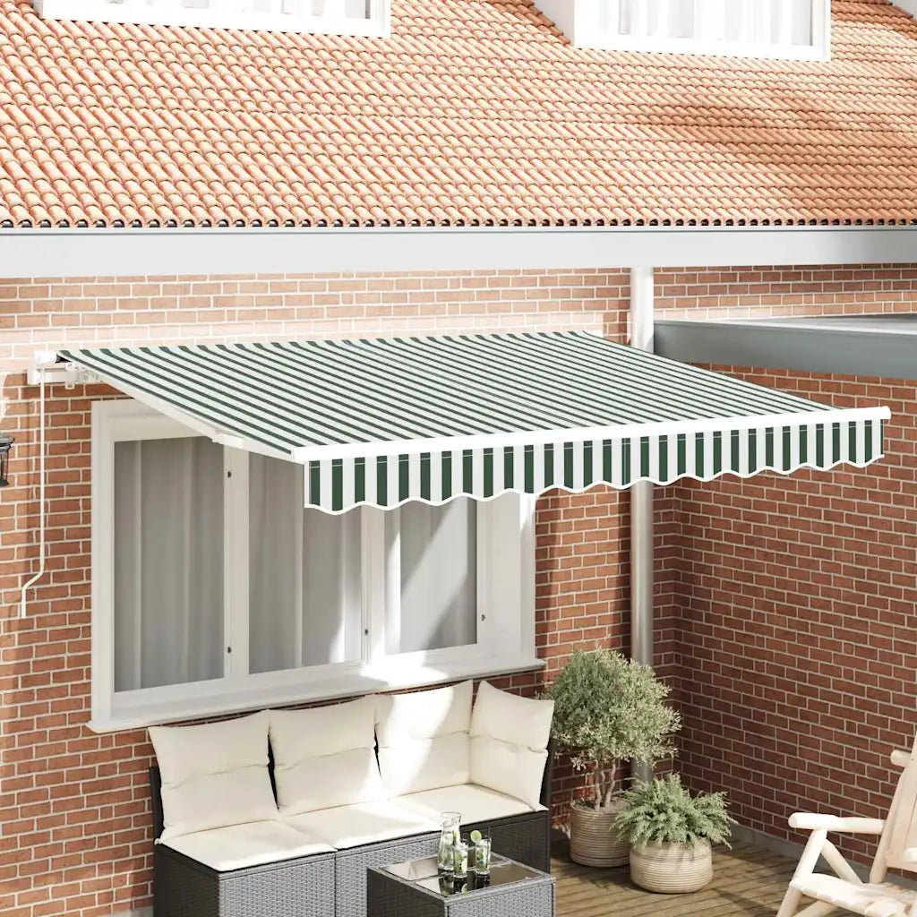 Telo di ricambio per tenda da sole Verde e Bianco 280 x 245 cm 42000656