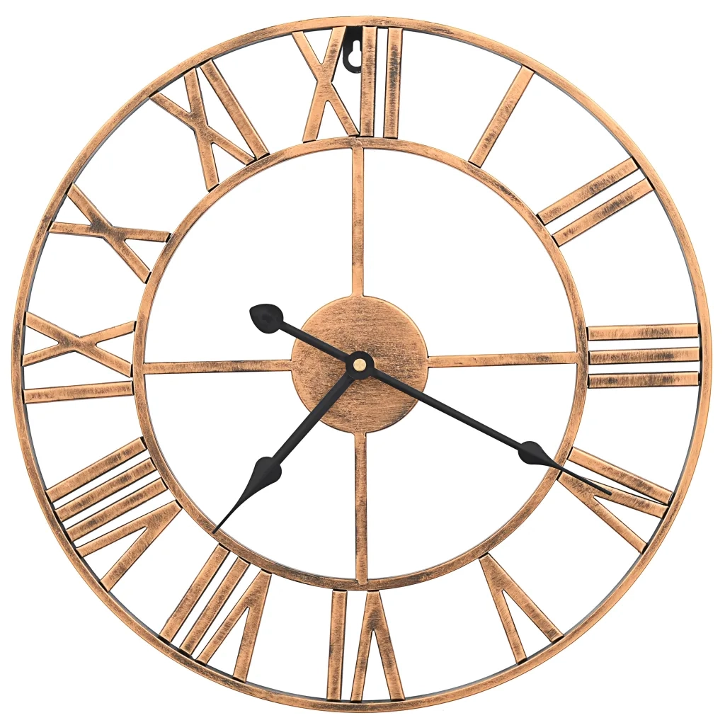 Orologio da Parete in Metallo 40 cm Doratocod mxl 80562