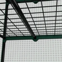 Serra da Giardino o Balcone con 4 Ripiani, Acciaio Zincato, Telone Rimovibile PE ad Alta Densità, 90L x 49l x 160H cm, Verde