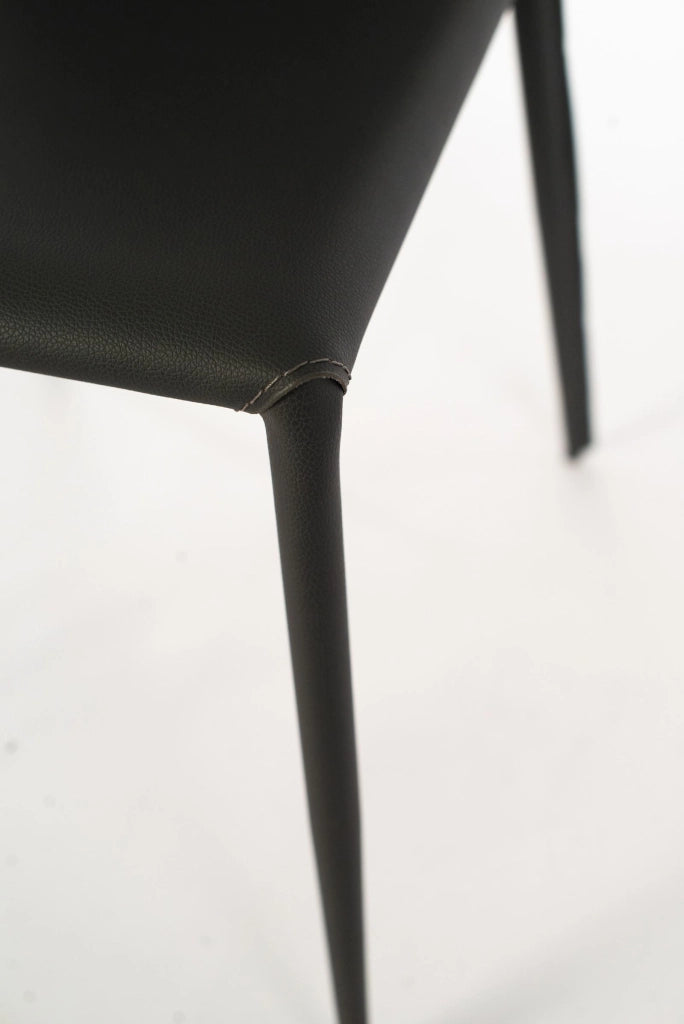 Kim - Sedia in ecopelle grigio scuro 2 pz