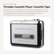 Ripristina cassette portatile - Convertitore cassette in MP3 - Facile da usare - Connetti tramite USB - File digitali - Adatto per...