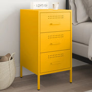 Comodino Giallo Senape 36x39x68 cm in Acciaio 843084