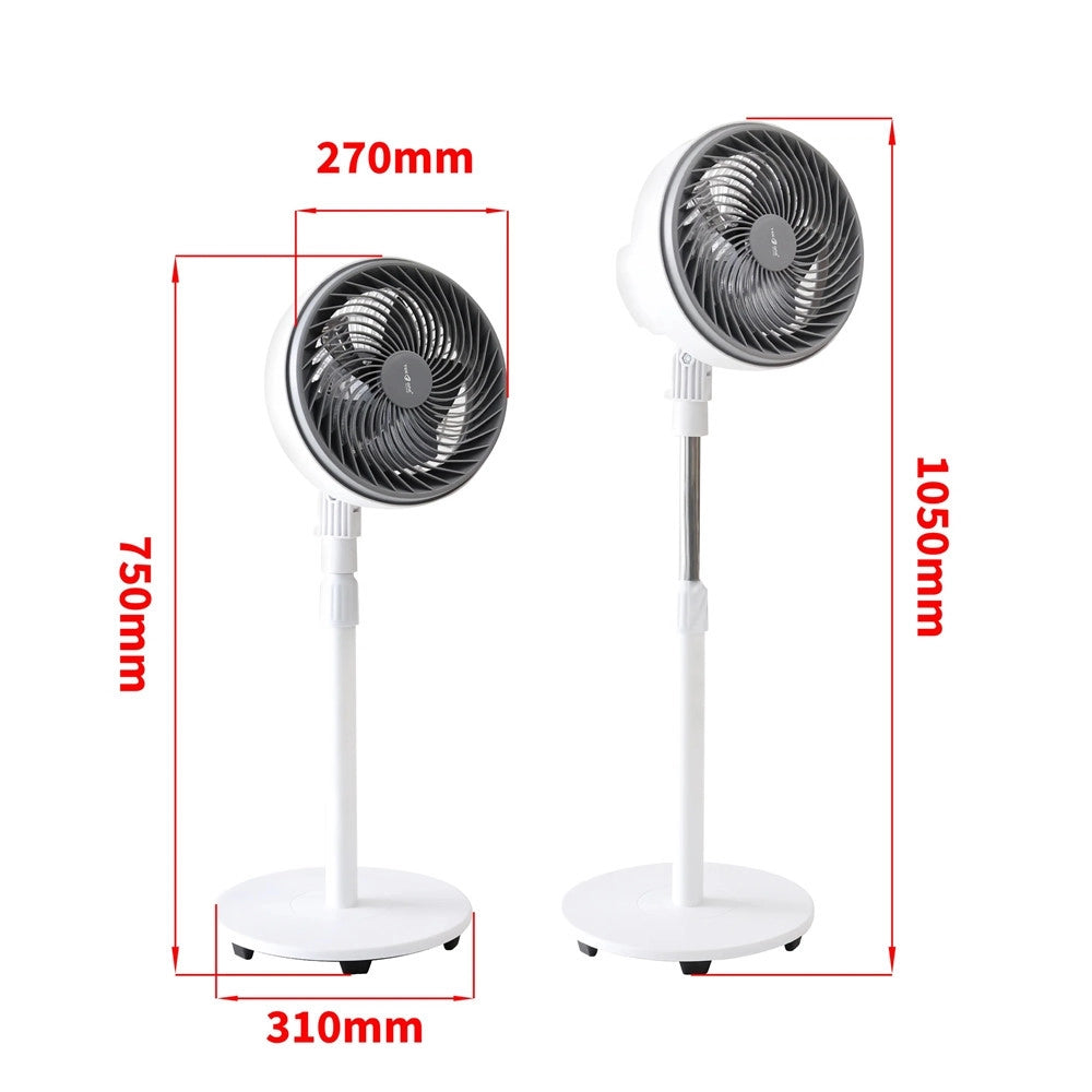 Trade Shop - Ventilatore A Piantana 90 W Con Motore Cca 3 Velocità Altezza 100cm 5 Pale Da 10" -