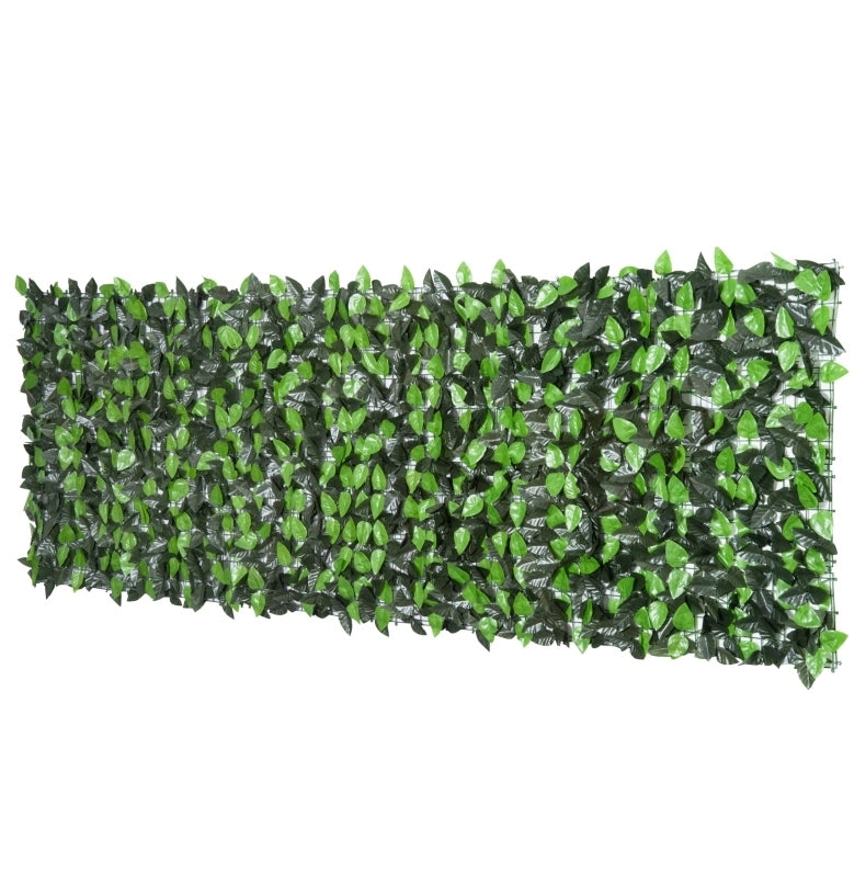 Siepe artificiale frangivista 300x100 cm in plastica verde scuro da giardino