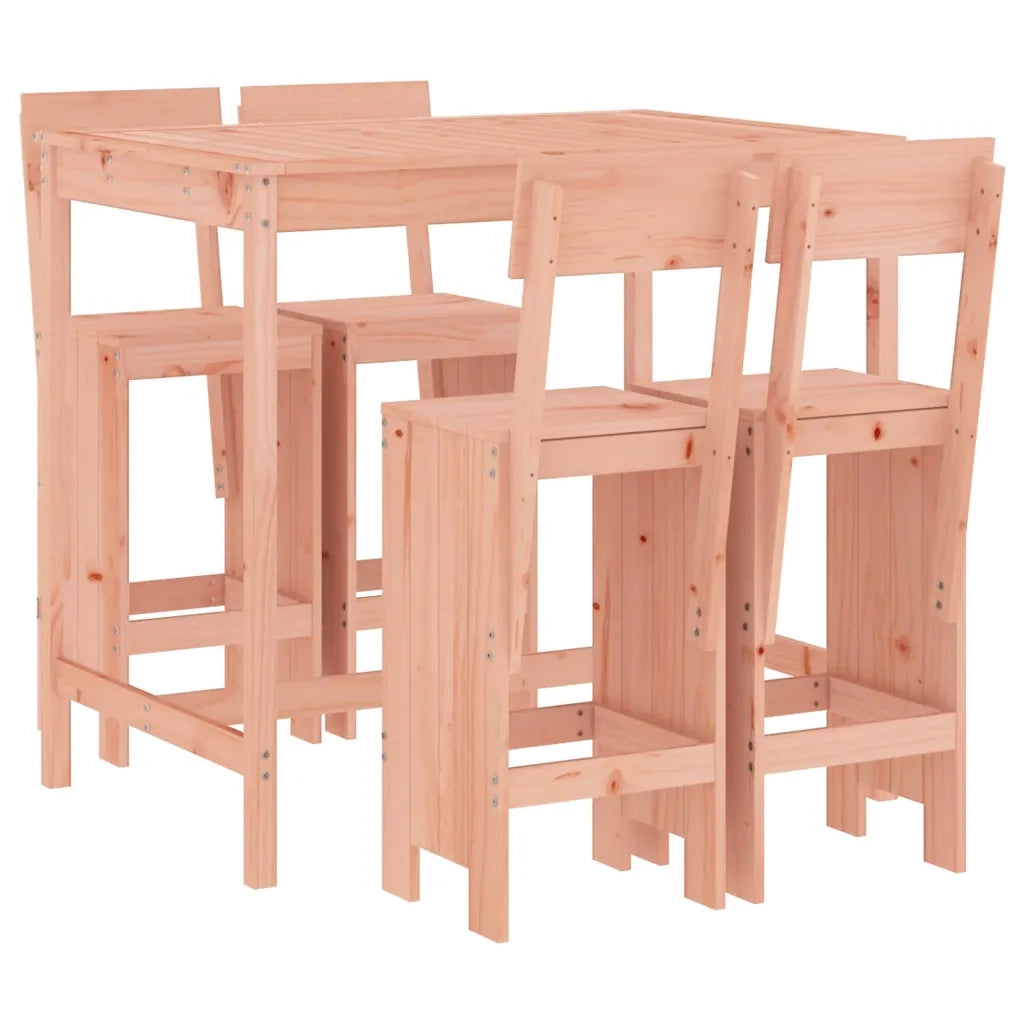 Set da Bar da Giardino 5 pz | Set Salotto da Giardino in Legno Massello di Douglas