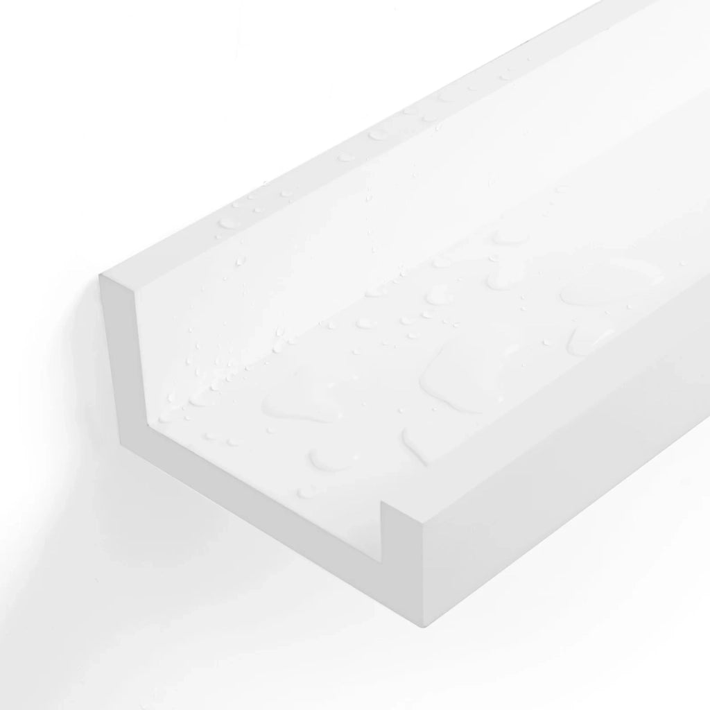 Set di 3 mensole da parete sospese in MDF 38 x 10 cm per cornici libri esposizione stoccaggio bianco 3 12_0002876