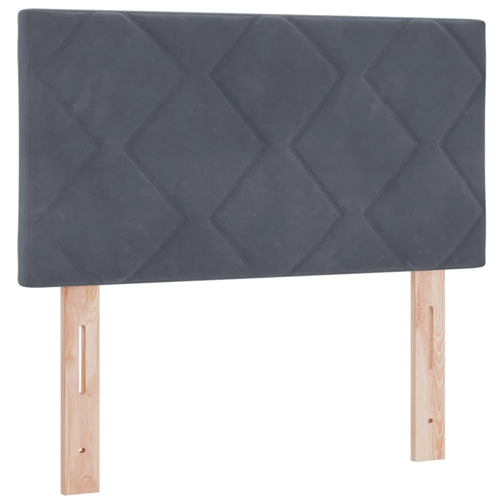 Letto a molle con materasso Grigio scuro 80 x 200 cm Velluto 3339201