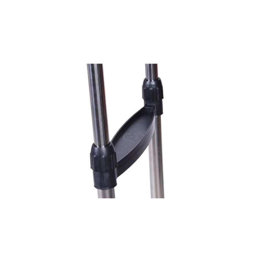 Trade Shop - Appendiabiti Allungabile Telescopico Doppio Con Ruote E Vassoio 80x40x80/155cm -