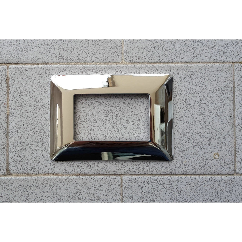 Trade Shop - Placchette Placche In Abs Per Serie Matix Bticino Compatibile 3 4 6 Moduli Color - Cromo -6 Fori     -