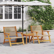 sedie da giardino 2 pcs beige 76x67x73.5 cm legno massello di acacia