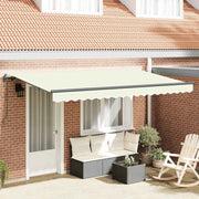 vidaXL Tenda Retrattile Crema 350 x 200 cm Poliestere e Alluminio