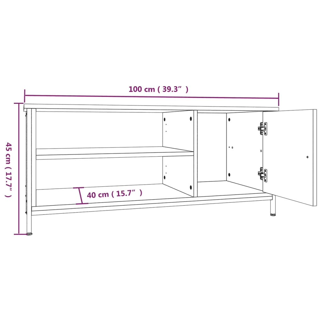 Mobile TV | Armadietto TV | Mobile Porta TV Rovere Sonoma 100x40x45 cm in Legno Multistrato