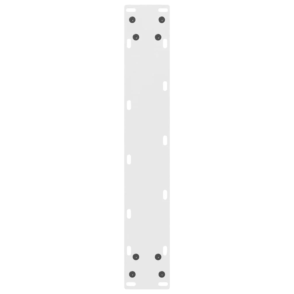 Set di 2 gambe per tavolo da bar dal design moderno 40 x 110 cm con piedini regolabili in acciaio bianco 02_0057589