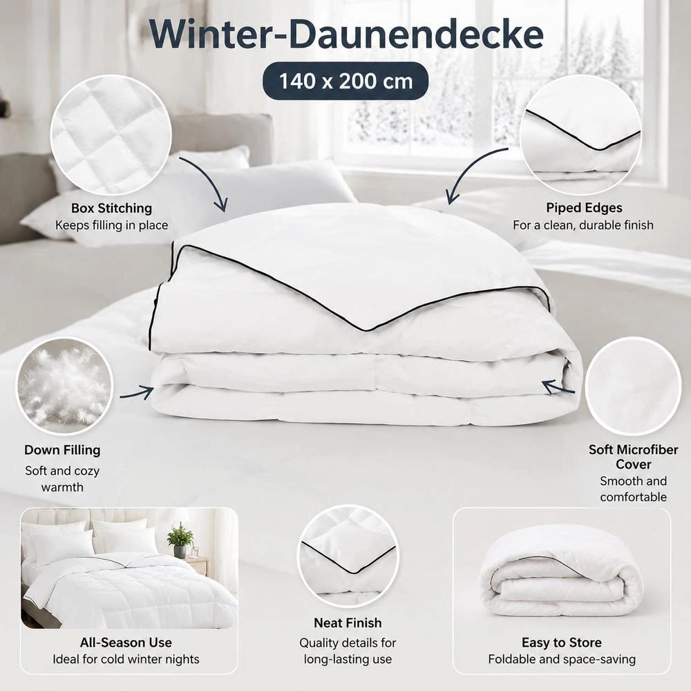 Winter Down Comforter 140x200 Cm