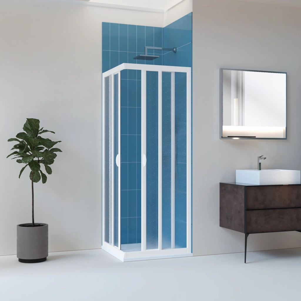 Box doccia 75x75 CM in Acrilico mod. Smart con apertura centrale