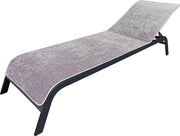 Hoes di protezione premium per sedile da giardino, 100% cotone, Oeko-Tex 100, copriasciuga per asciugamano, lettino per sole, hoes con tasca per sedile da giardino, sedile da giardino (75 x 200 cm, grigio)