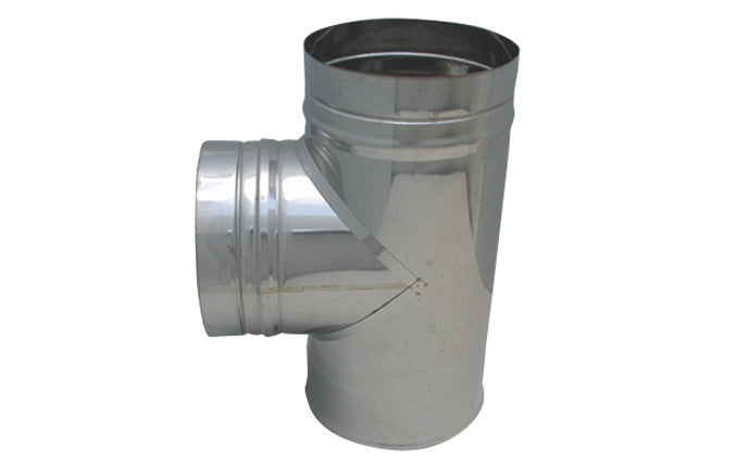 TEE IN ACCIAIO 316L A 90° PER CANNE FUMARIE Diam. 80