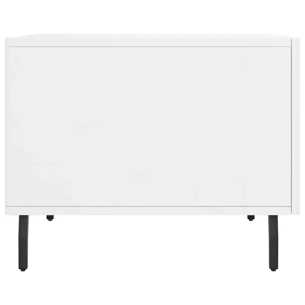 Tavolino da salotto | Tavolino da caff¨¨ | Tavolino da Soggiorno Bianco Lucido 50x50x40 cm Legno Multistrato