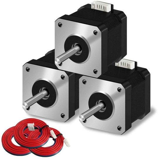Motore a passo pancake 42-40 - 3 pezzi/al pacchetto - 1,5 A - 3,8 V - 2 fasi - 4 conduttori - 1 metro di cavo - motore a passo