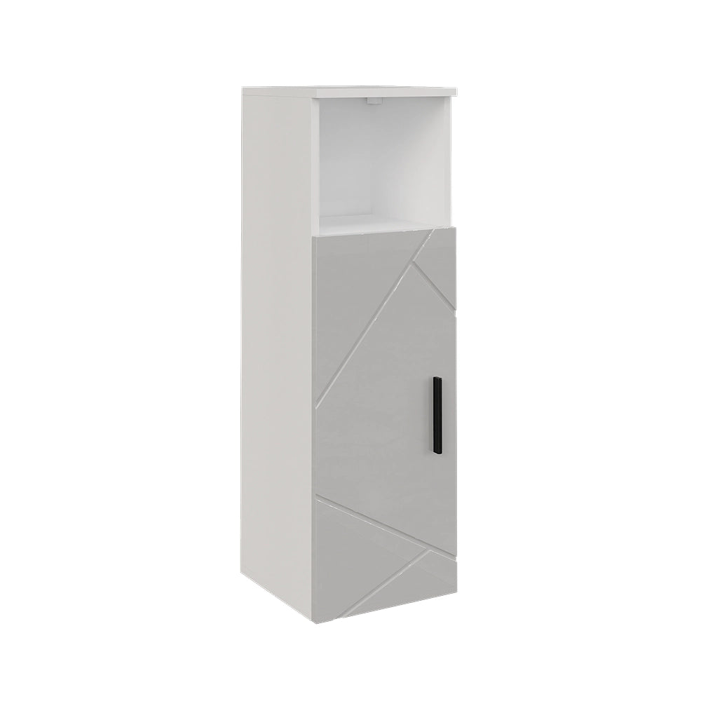 Vicco Mobiletto midi Bianco/bianco lucido 30 x 93 cm con porta