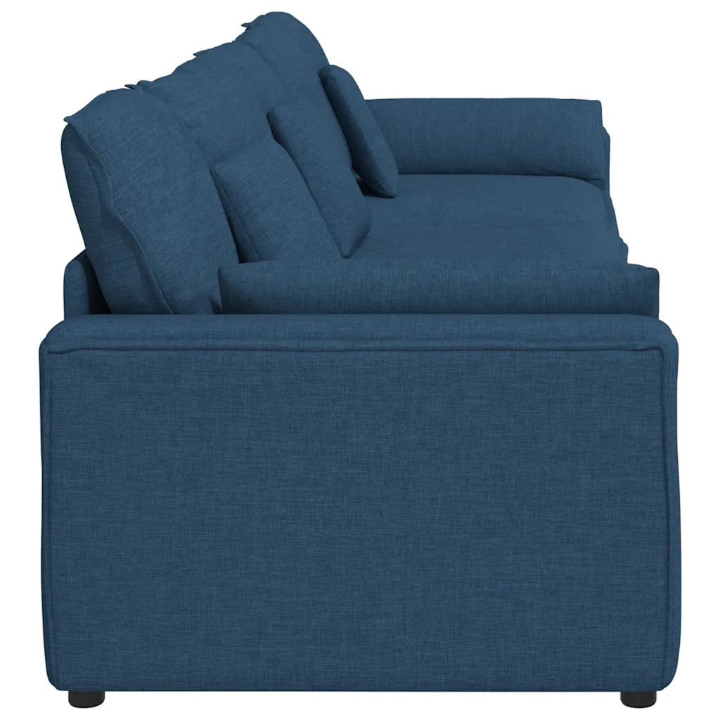 vidaXL Divano Modulare con Cuscini Blu