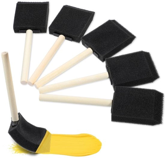 Pensili a schiuma per dipingere - 5 pezzi - set di pennelli a schiuma morbidi e flessibili - materiale housette/spongia - pennelli a schiuma da verniciare