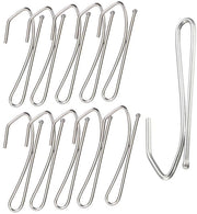 Haken per Corda Metalliche per Piegatura - 100 Pezzi - Sostenibili - Adatti per Tende/Porte/Doccia - Installazione Facile