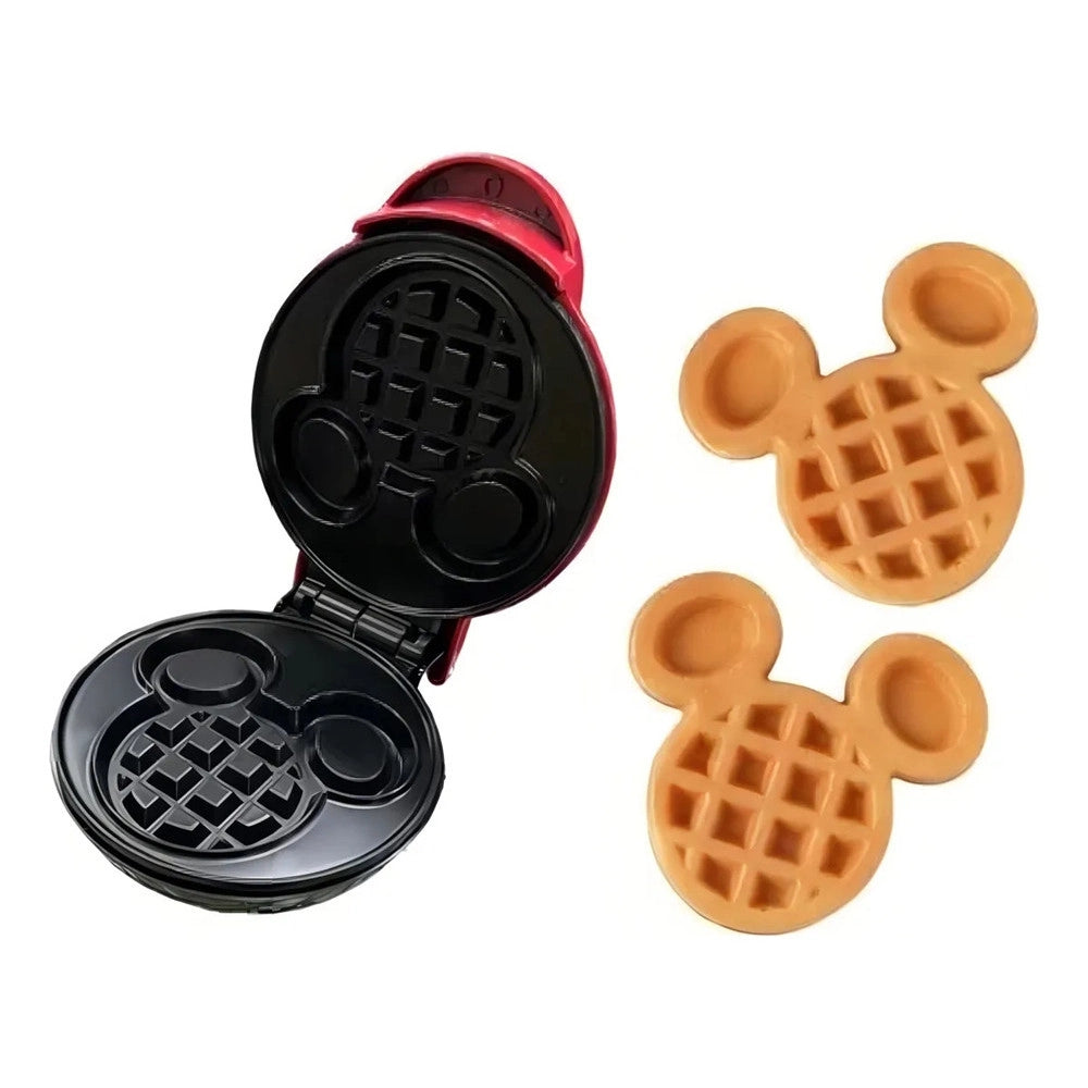Trade Shop - Mini Piastra Macchina Per Waffle A Forma Di Topolino Antiaderente Bambini Facile Da Usare -