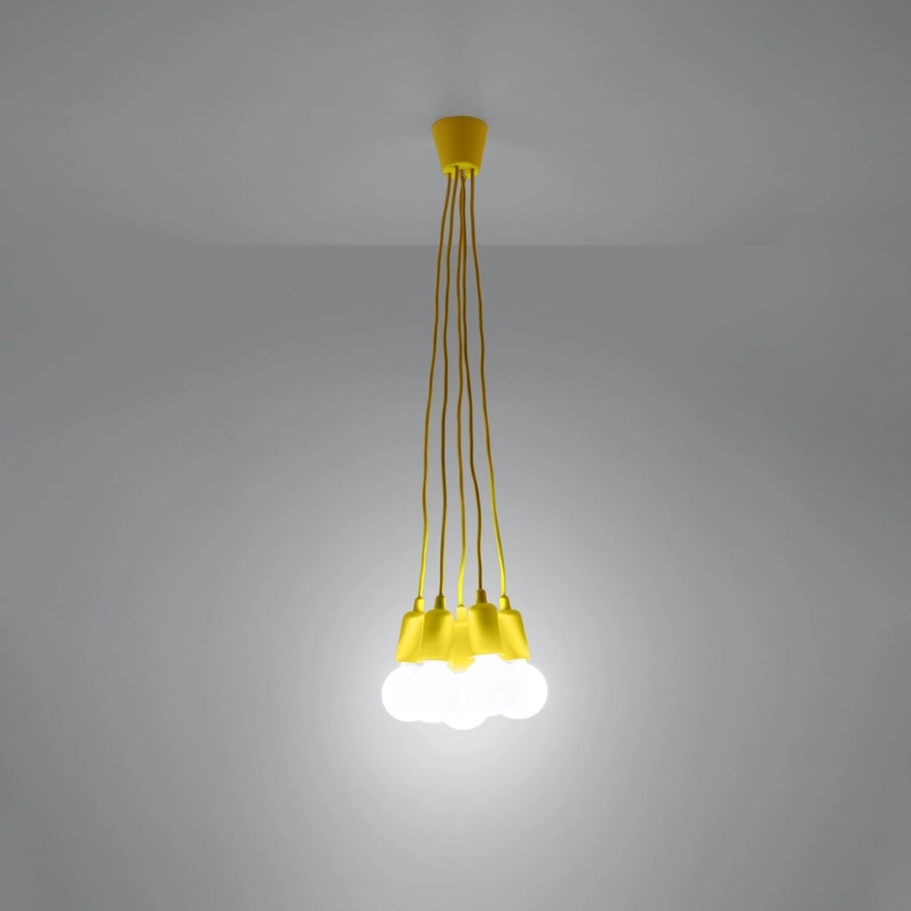Lampada a sospensione DIEGO 5 giallo