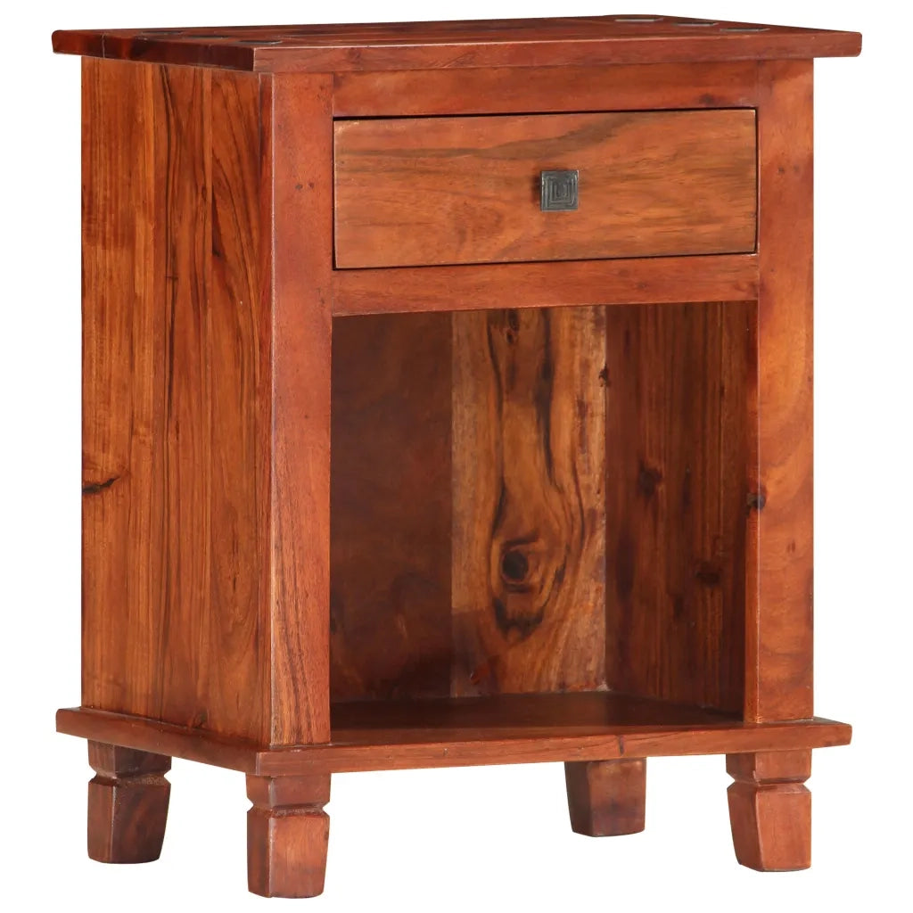 Comodino 40x30x50 cm in Legno Massello di Acacia 286265