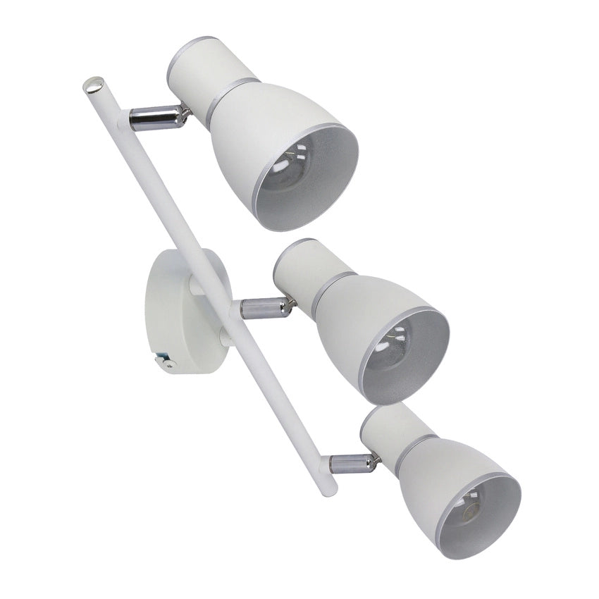 Plafoniera Candellux FIDO 93-63403 3xE14 metallo bianca/argento